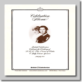 BR355 First Class Menu